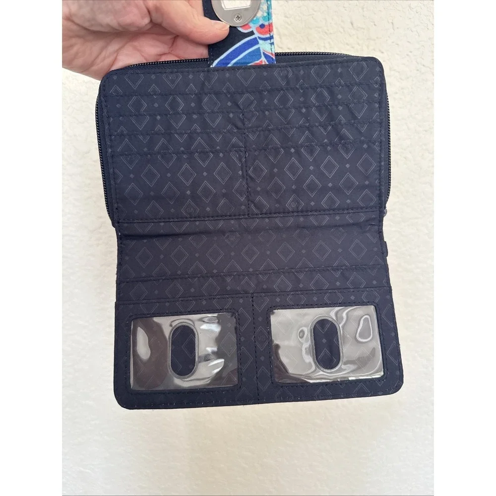 Vera Bradley Turn-Lock Wallet Zip Around Blue